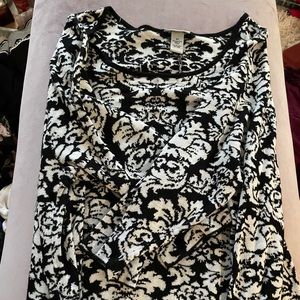 Catherine’s black and white sweater 3x